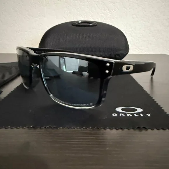 OO9102 Oakley Holbrook Dark Ink Fade Polished Frame Prizm Polarized Sunglasses - Picture 5 of 13